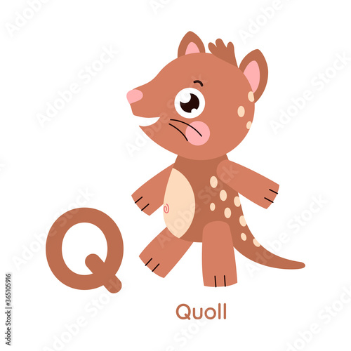 Vector alphabet letter Q character illustration