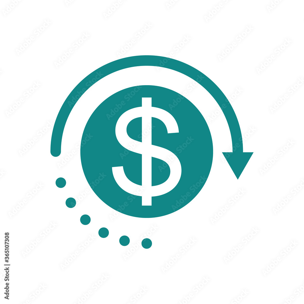 Chargeback icon design isolated on white background Chargeback icon design isolated on white background