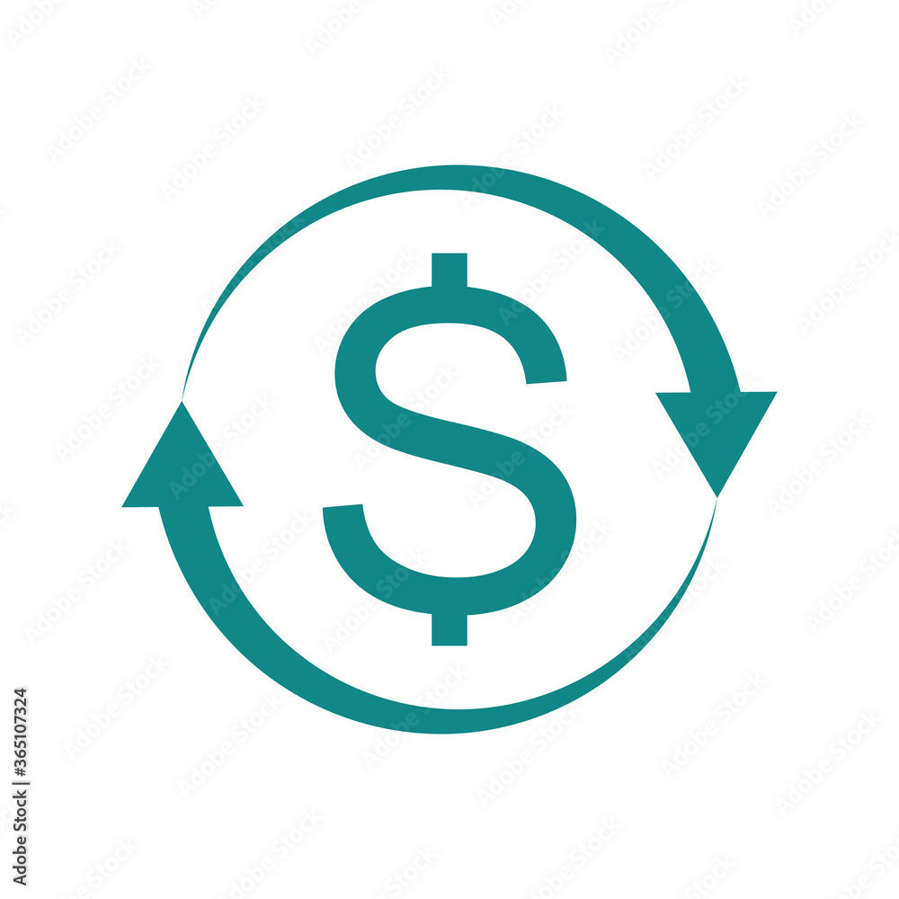 Chargeback icon design isolated on white background Chargeback icon design isolated on white background