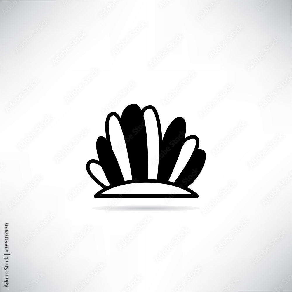 seaweed icon with drop shadow vector illustration seaweed icon with drop shadow vector illustration