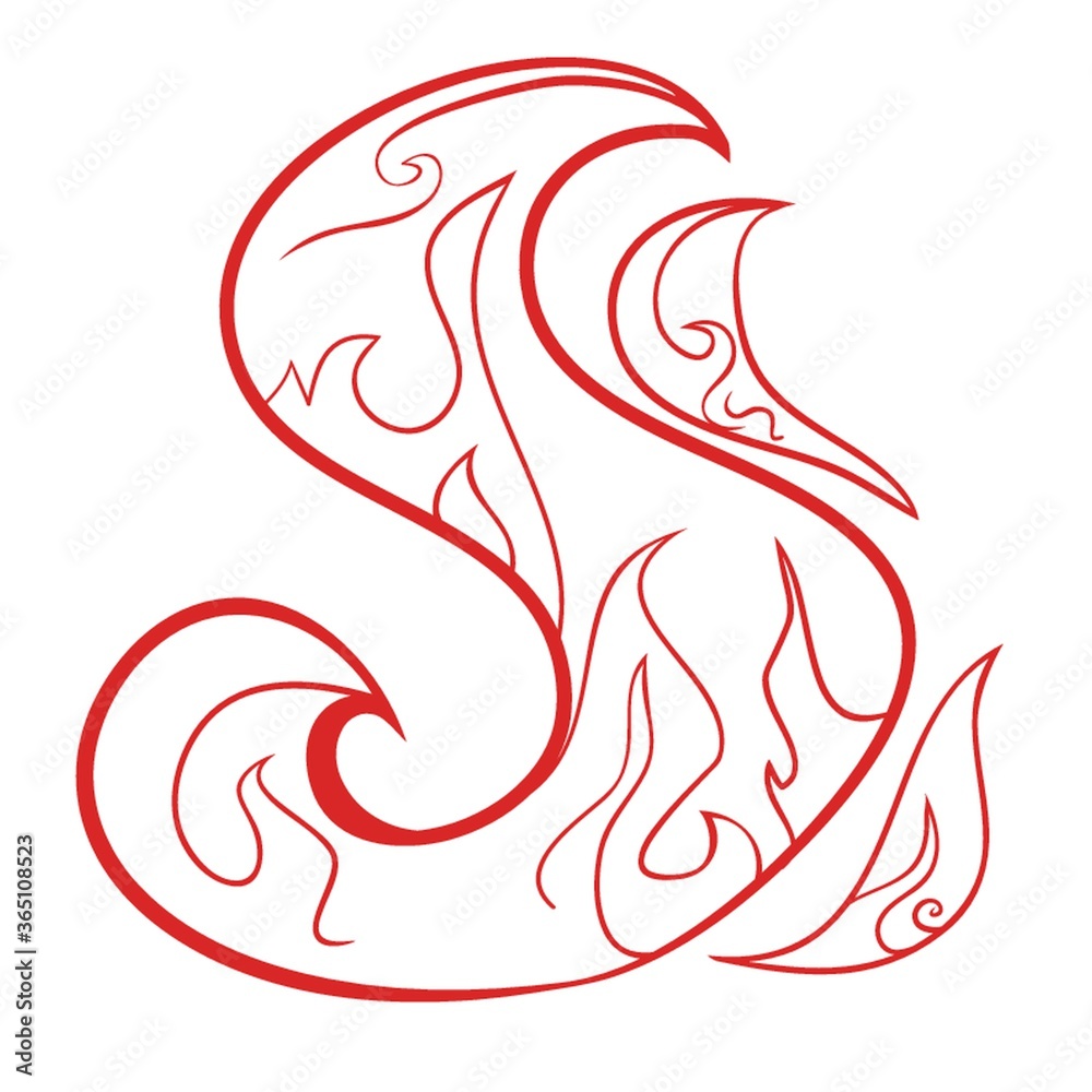 Naklejka premium flame