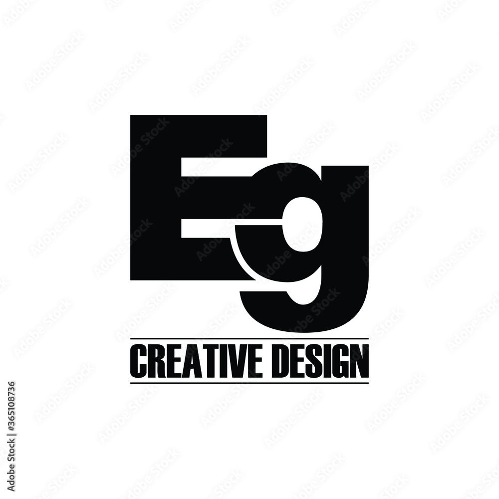 Letter EG simple logo design vector. monogram logo vector illustration Letter EG simple logo design vector. monogram logo vector illustration