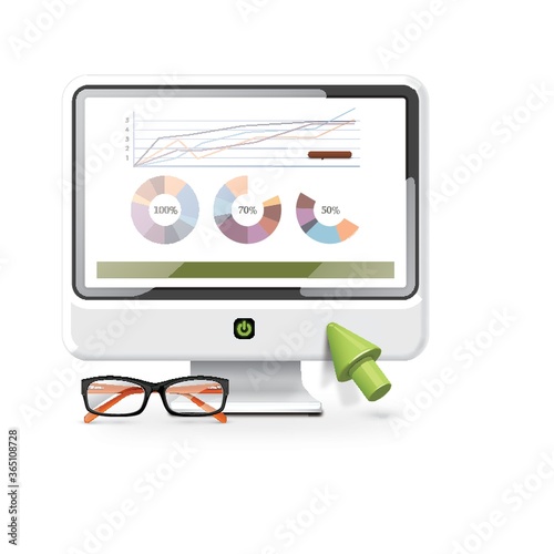 computer and spectacles