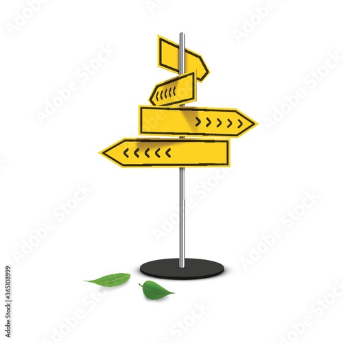 signboard with leaves