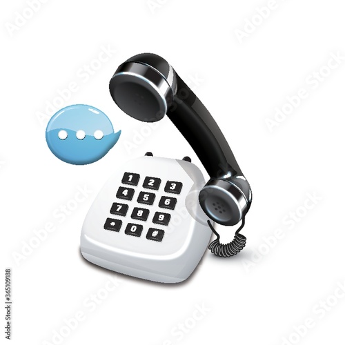 telephone with speech bubble