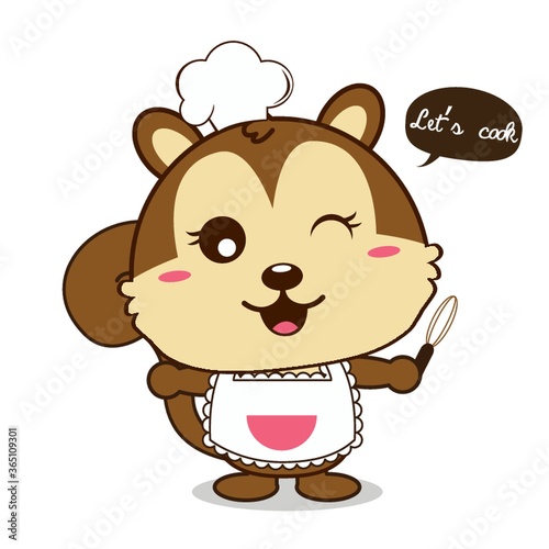 squirrel as chef