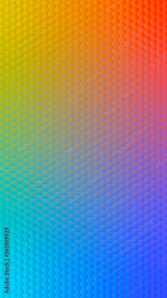 Abstract multicoloured Hexagonal pattern for mobile devices 