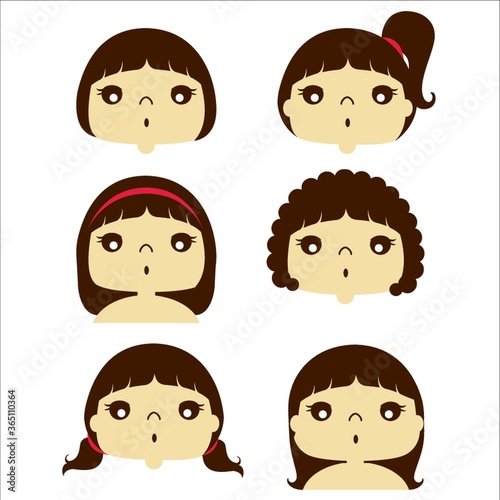 girls in different hair style
