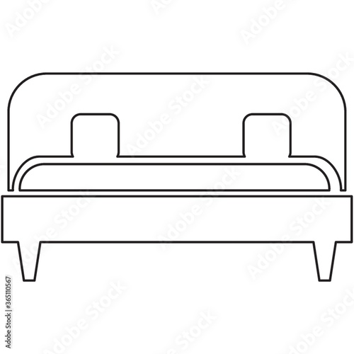 front view of bed