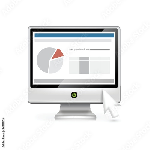 monitor with mouse pointer