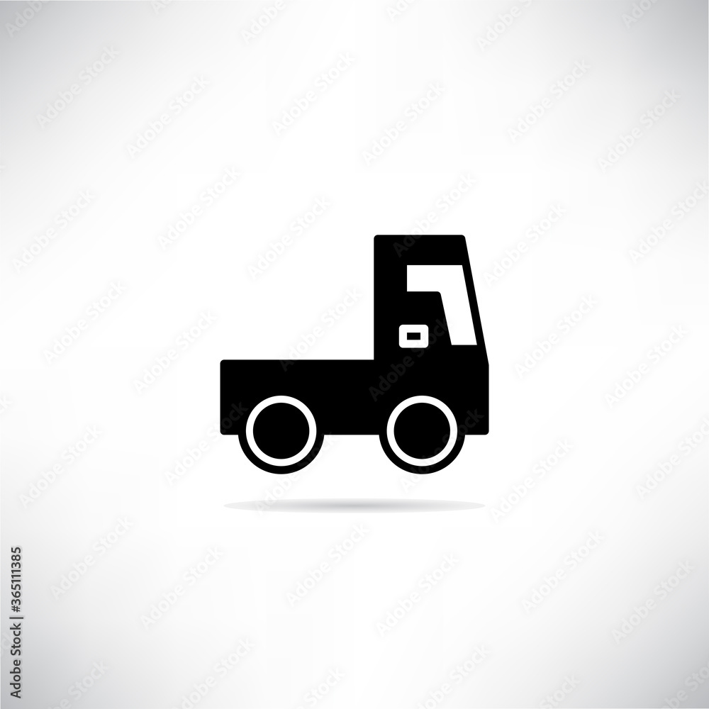 truck icon drop shadow on gray background truck icon drop shadow on gray background