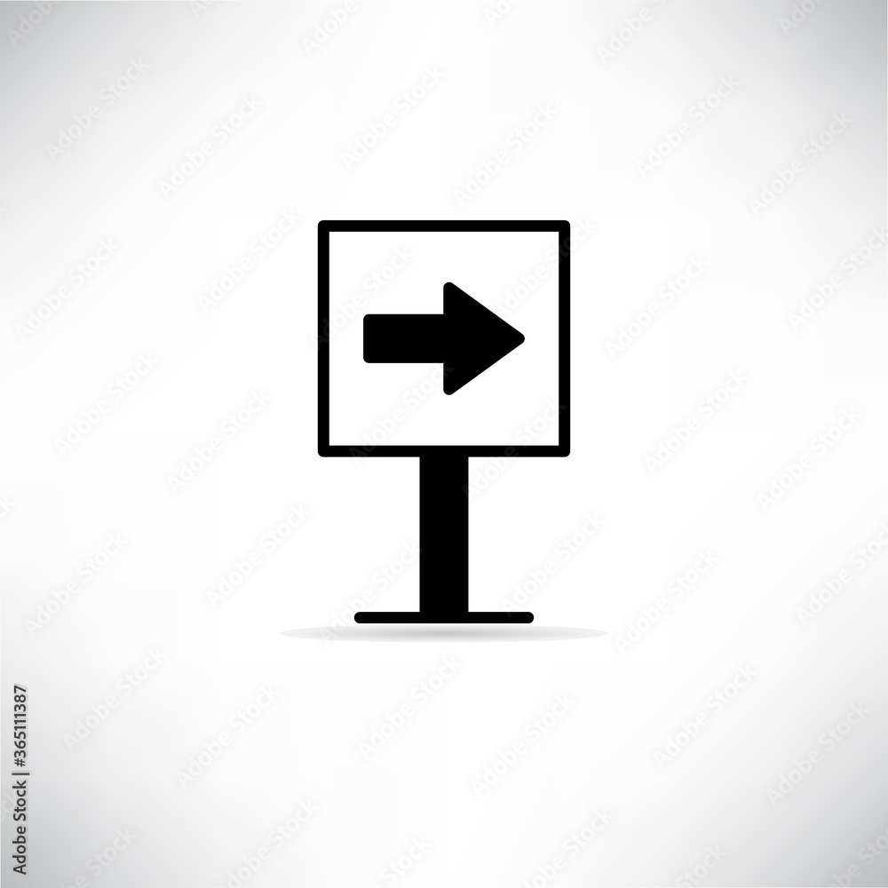 right way arrow signage icon vector illustration right way arrow signage icon vector illustration