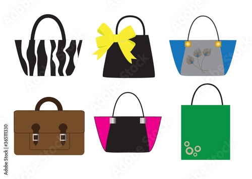 woman's handbag collection