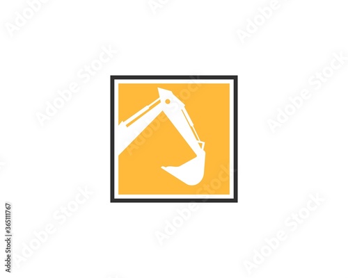 Rectangle shape with excavator inside