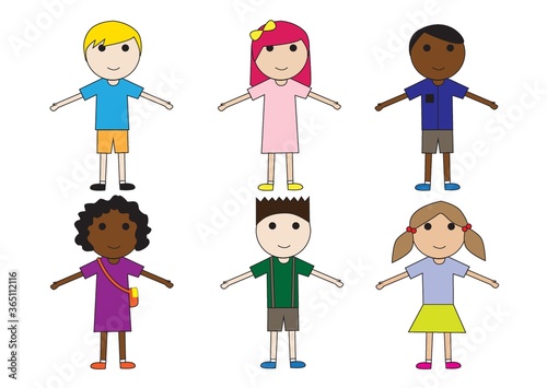 children with open arms