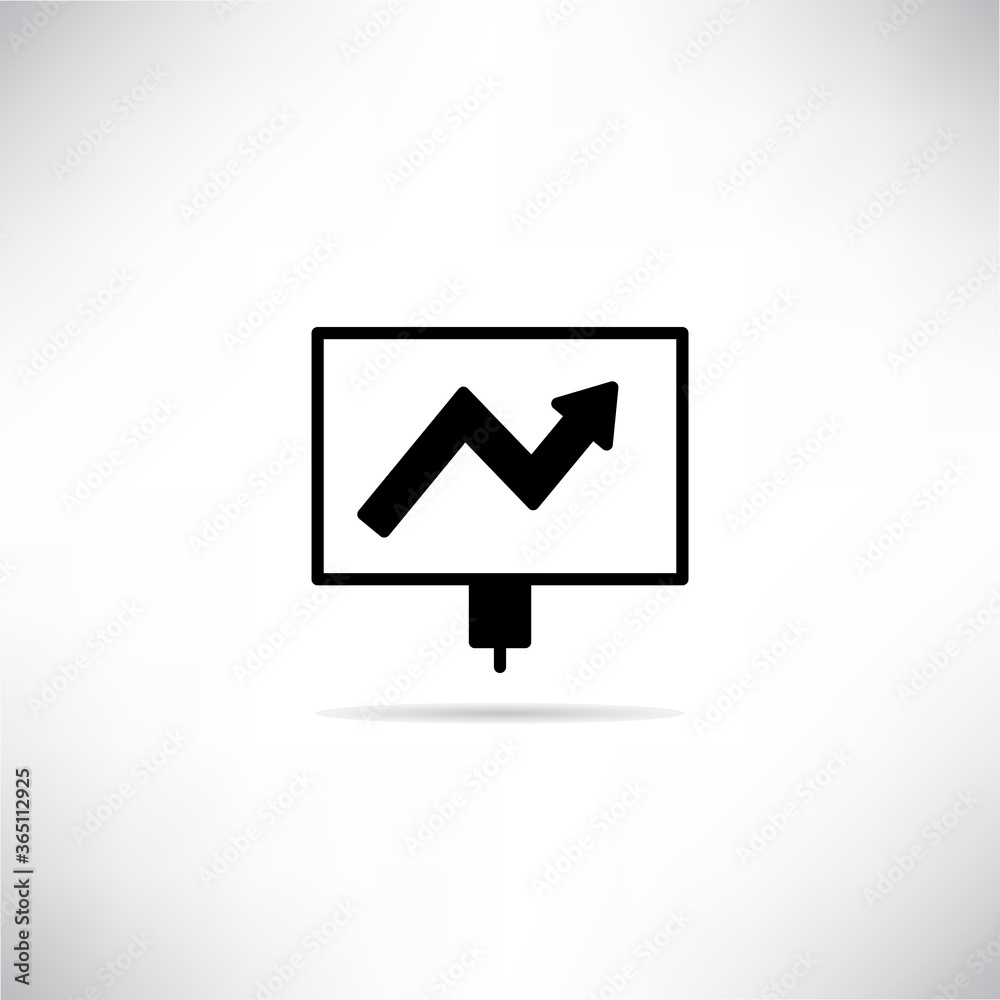 data chart in whiteboard icon vector illustration data chart in whiteboard icon vector illustration