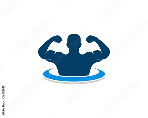 Strong human with swoosh