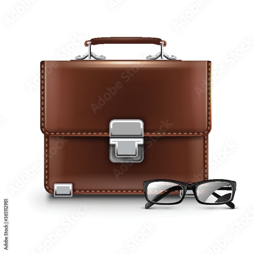 business bag with spectacles