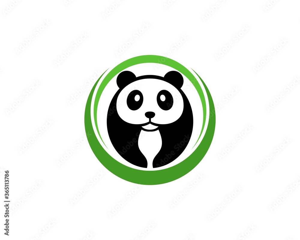 Panda inside the green circle Panda inside the green circle
