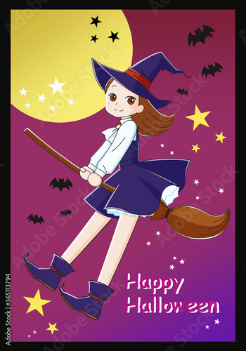 ハロウィン　魔女 © ミズ