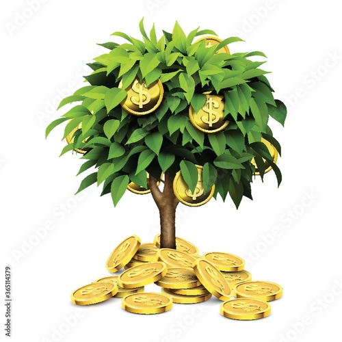 gold coins tree