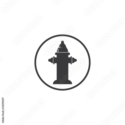 Fire hydrant logo and icon