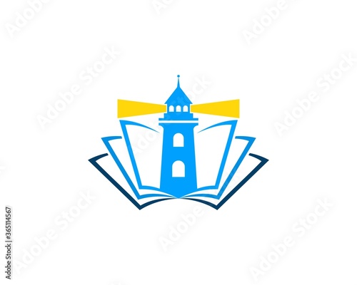 Lighthouse inside the book sheet