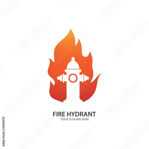 Fire hydrant logo and icon