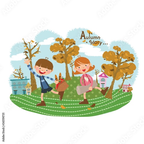 children going for a picnic
