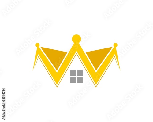 House real estate with crown shape