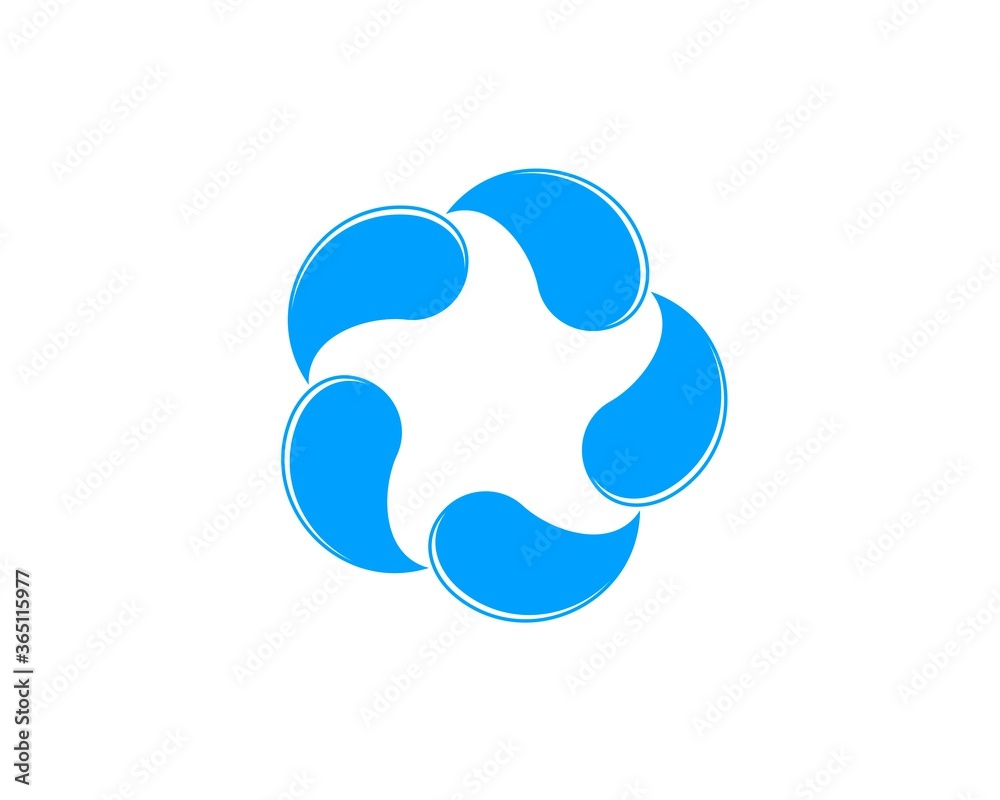 Fototapeta premium Abstract water drop with circle curve shape