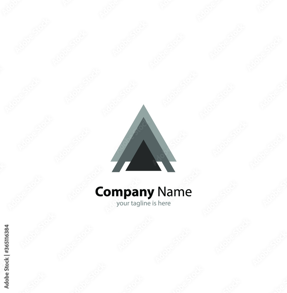 the simple modern logo of letter A with white background the simple modern logo of letter A with white background