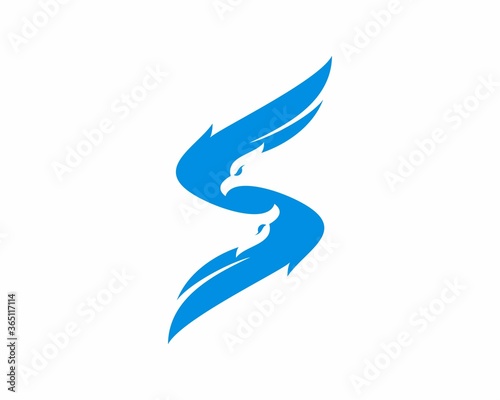 S letter with flying eagle back and forth Free Download S letter with flying eagle back and forth - GFXLoad