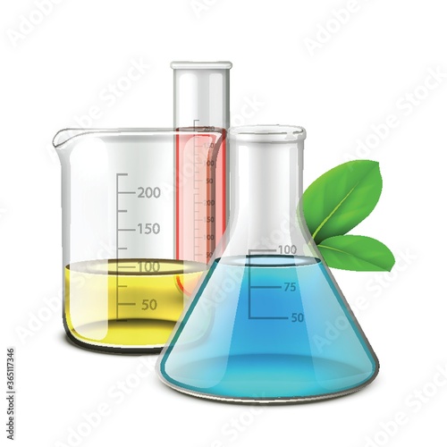 beaker and conical flasks