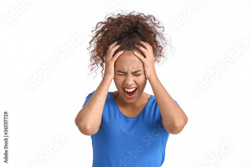 Stressed African-American w...