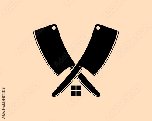Chinese knife cook with a window in the middle