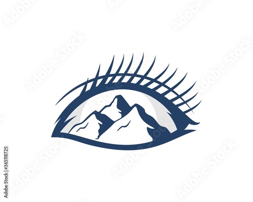 Beauty eyes with mountain inside