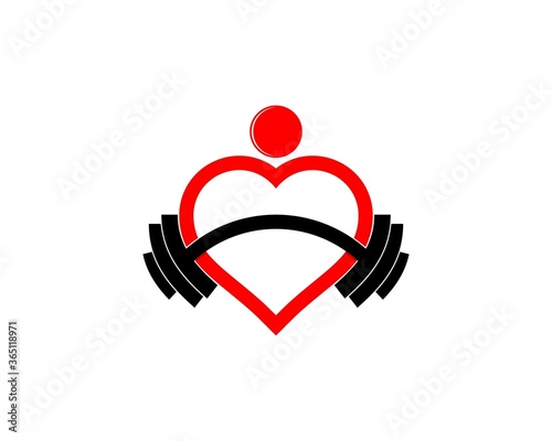 People love with gym barbell