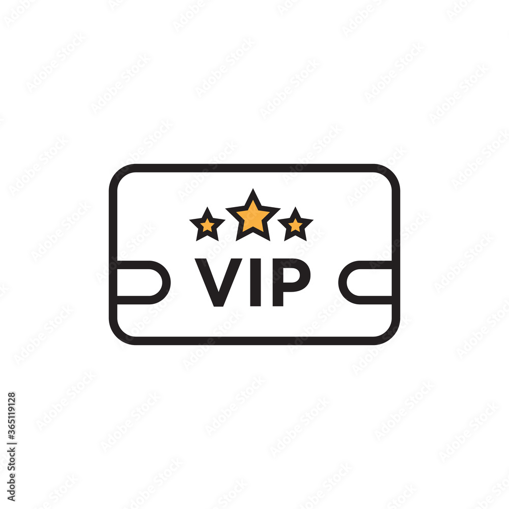 VIP member card icon design. vector illustration VIP member card icon design. vector illustration