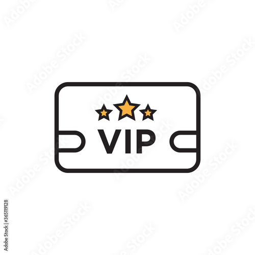 VIP member card icon design. vector illustration