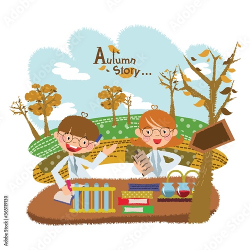 children conducting an experiment