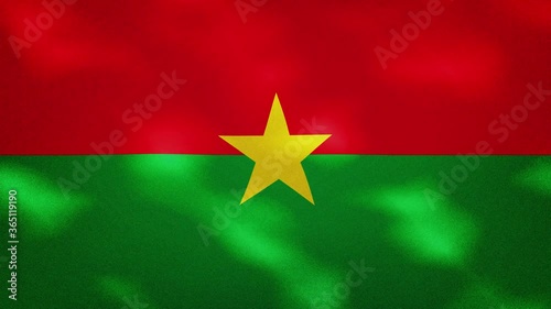 Burkina Faso dense flag fabric wavers, perfect loop for background