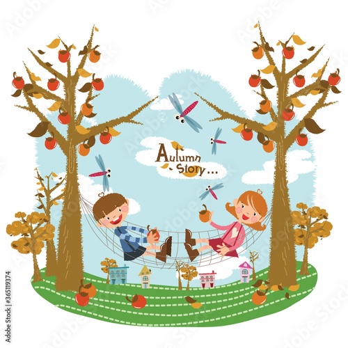 children on a hammock