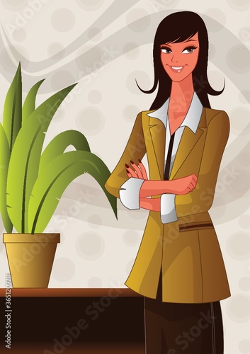 happy businesswoman