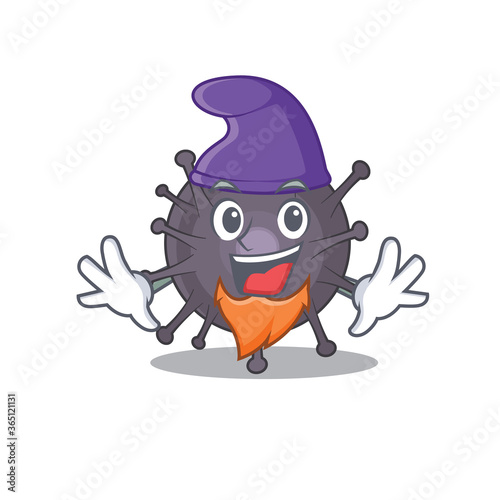 A gorgeous cartoon design of salmonella as an Elf fairytale character