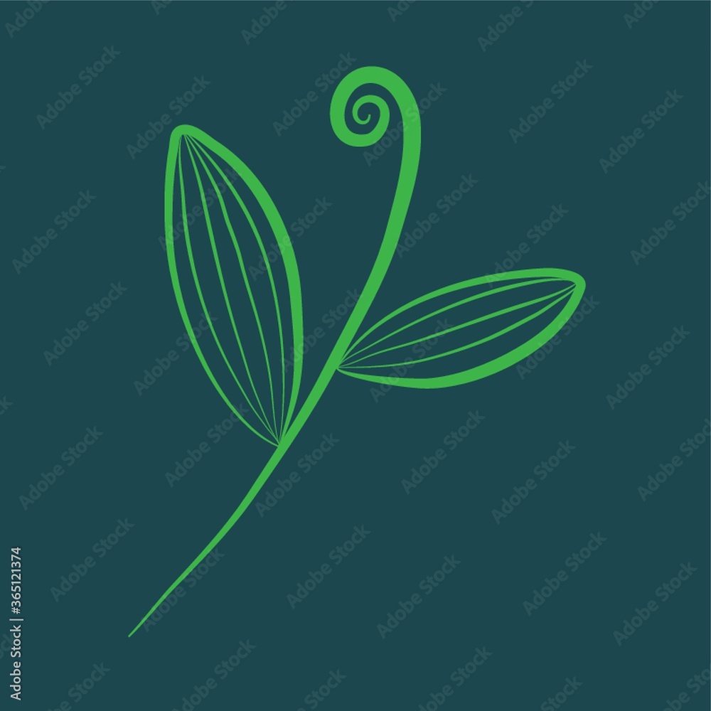 Obraz premium leaves on stem