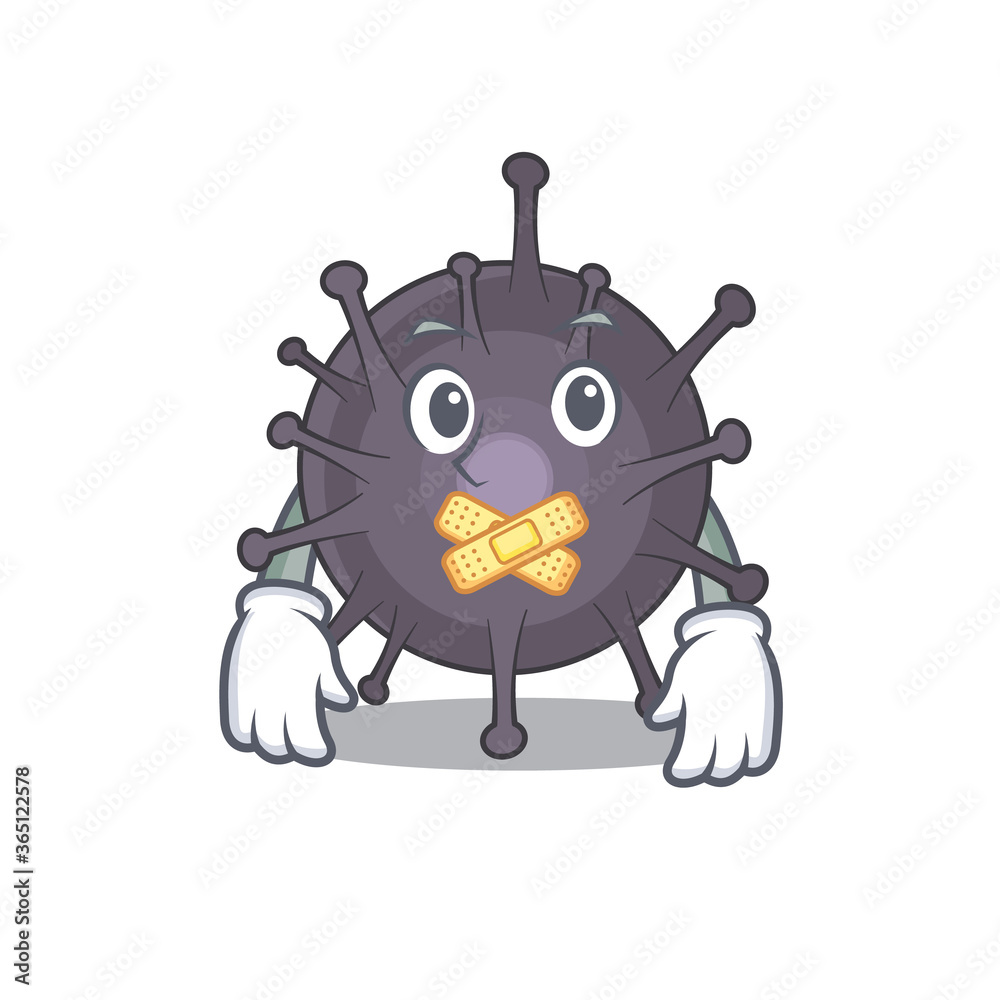 Naklejka premium Salmonella cartoon character style having strange silent face