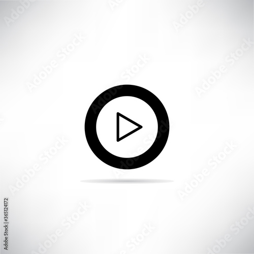 video play button icon vector