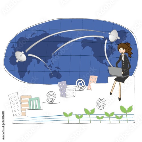 businessman working on laptop
