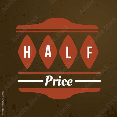 half price label